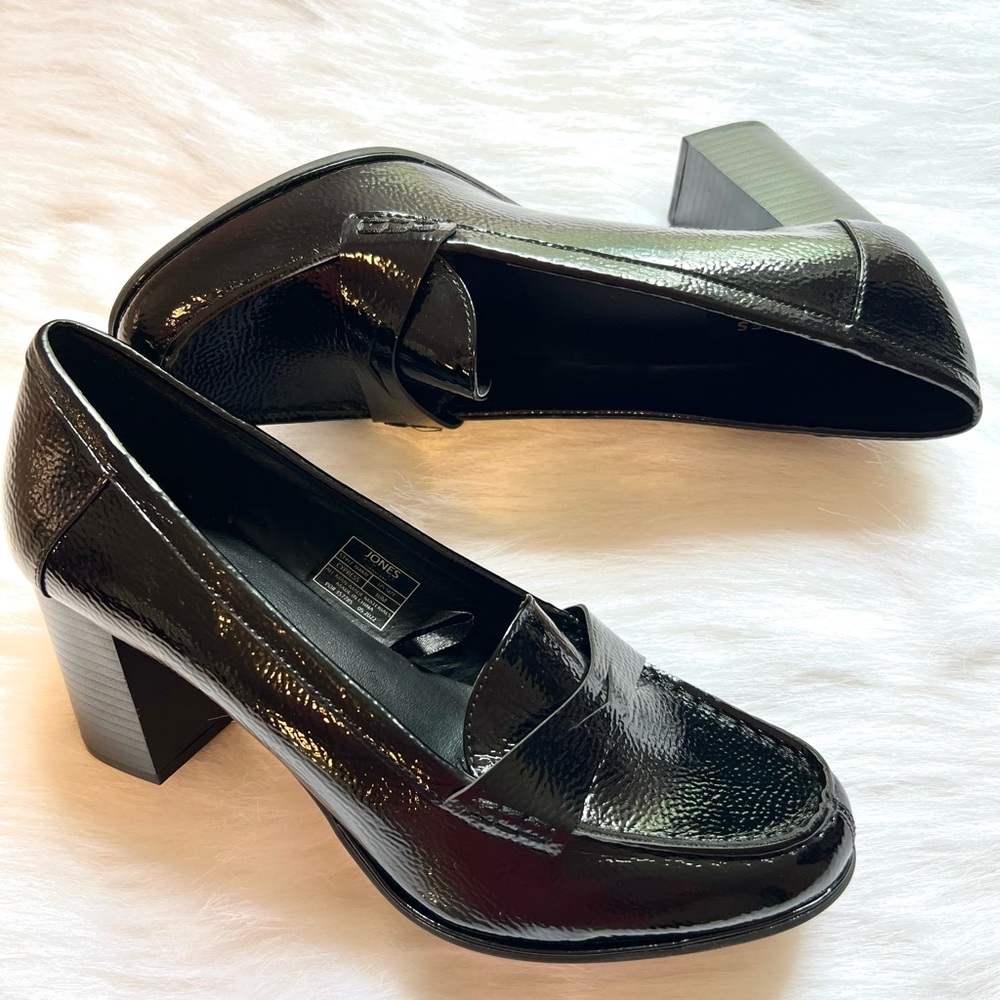 JONES NEW YORK Women’s Black Patent Leather Loafers. Size 10M.